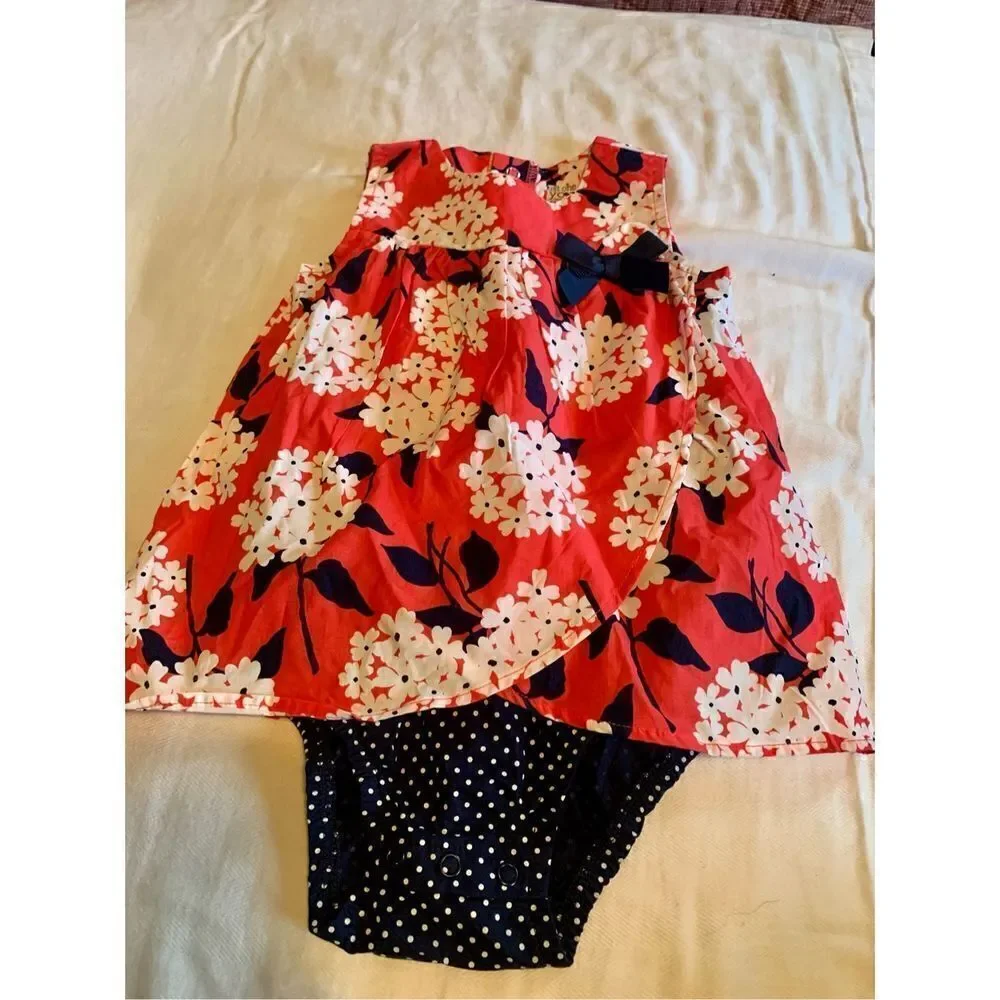 Just One You By Carters Baby Girl's One Set Orange blue white flo